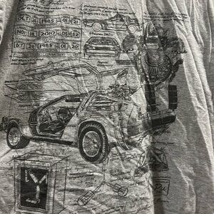 Loot Crate DeLorean DMC-12 Movie sports Car “Back To The Future” graphic tee XL